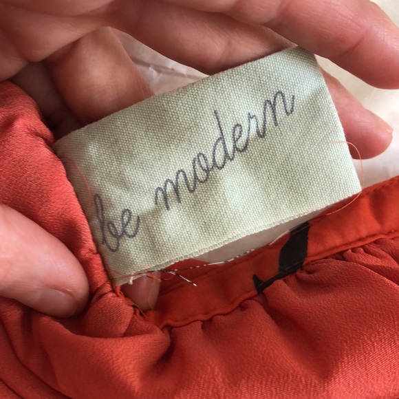 Vintage Burnt Orange Flowy Printed Mid-Length Skirt - Picture 6 of 8